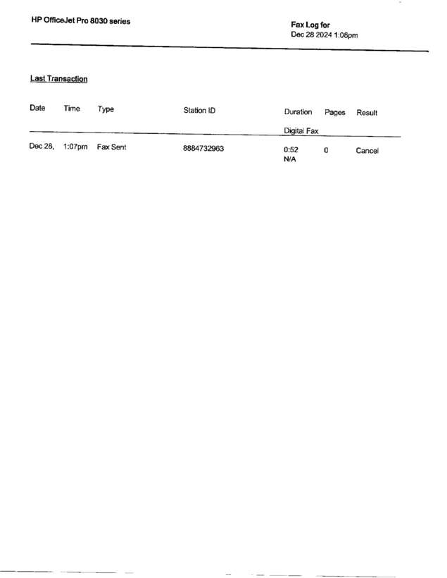 Fax page
