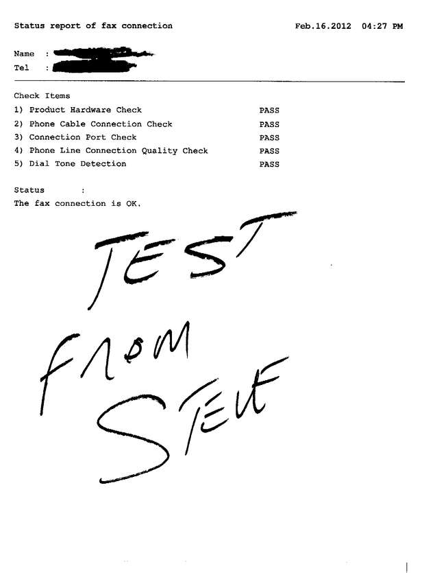 Fax page