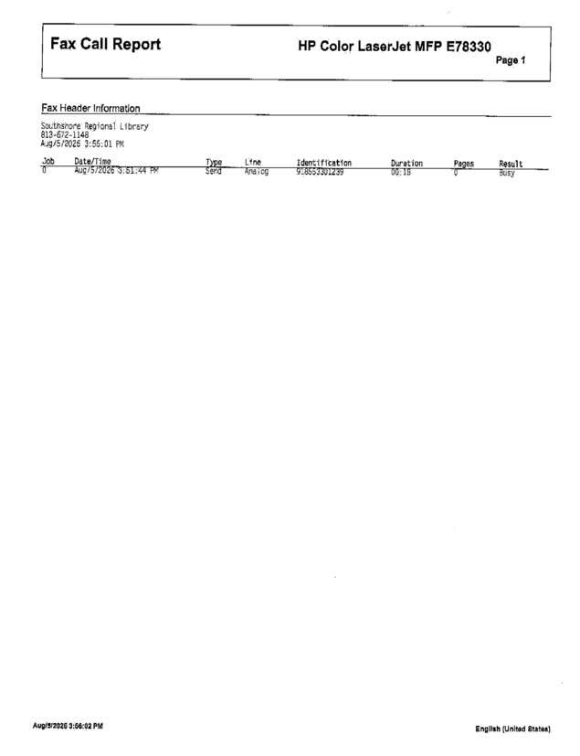 fax page