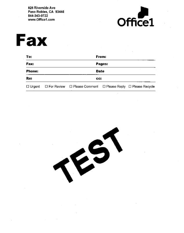 Fax page