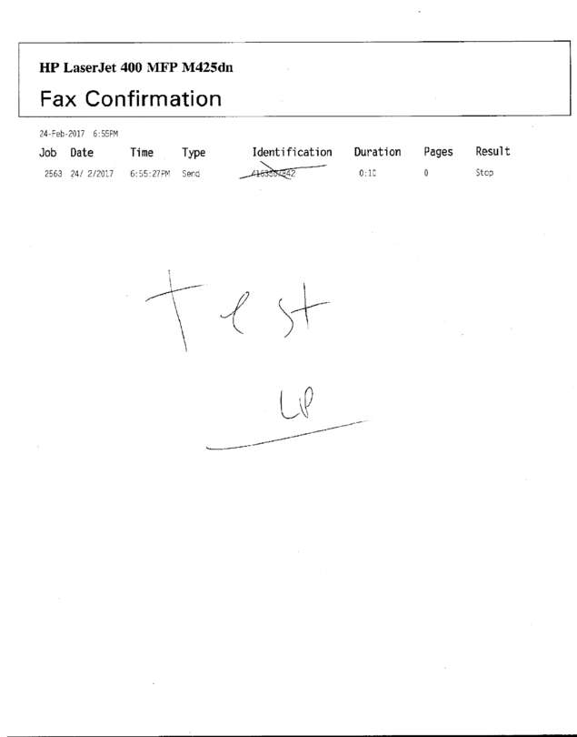 Fax page