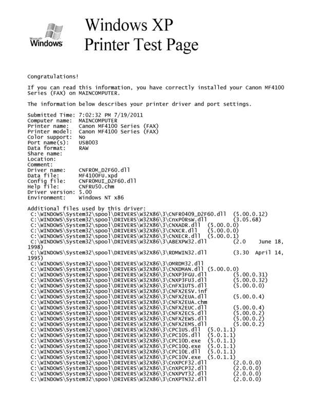 Fax page