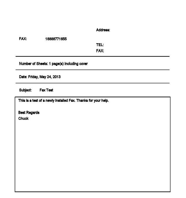 Fax page