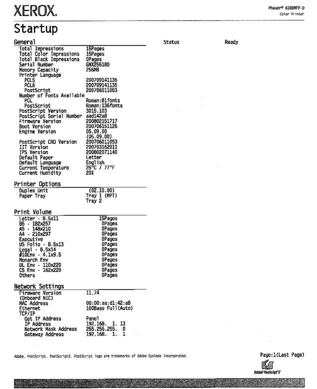 Fax page