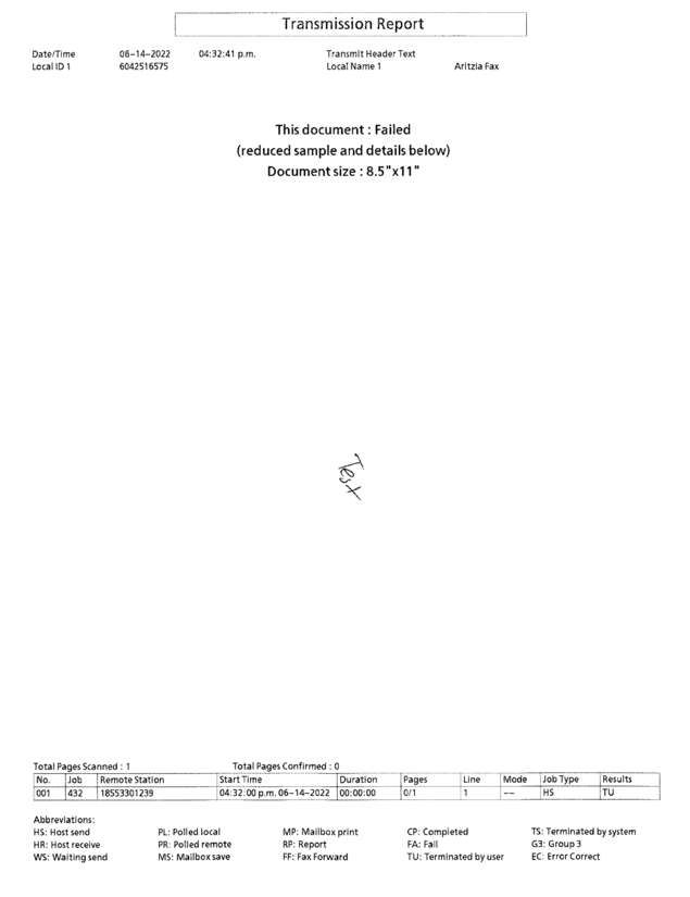 Fax page