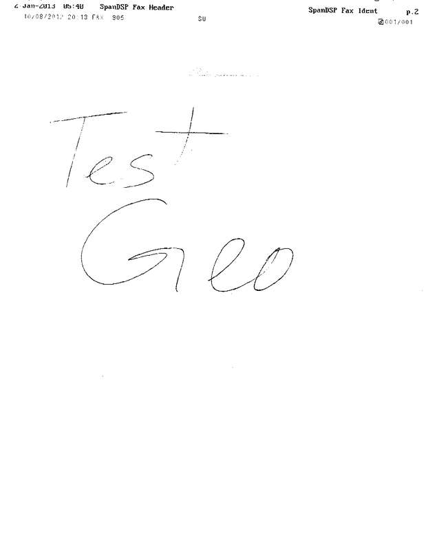 Fax page