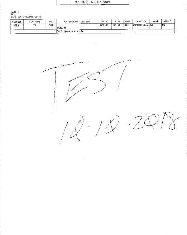 Fax page