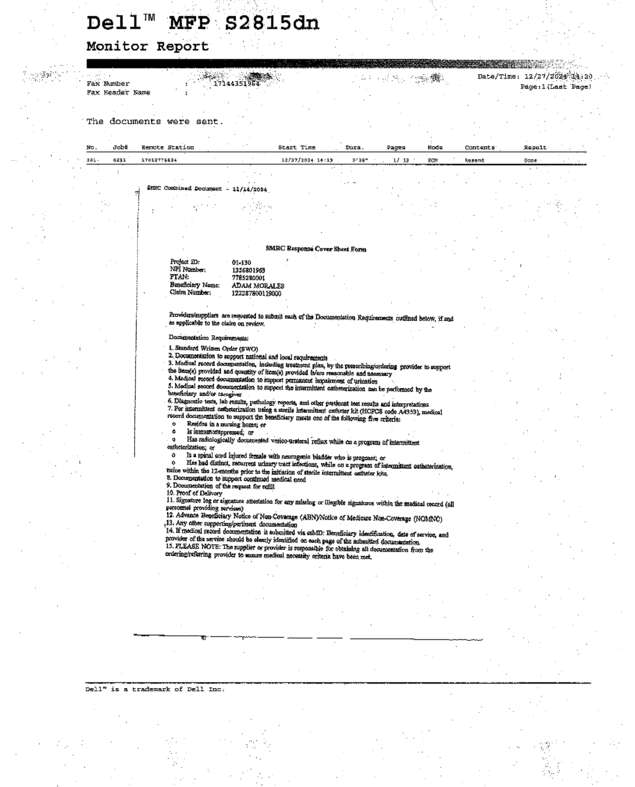 Fax page