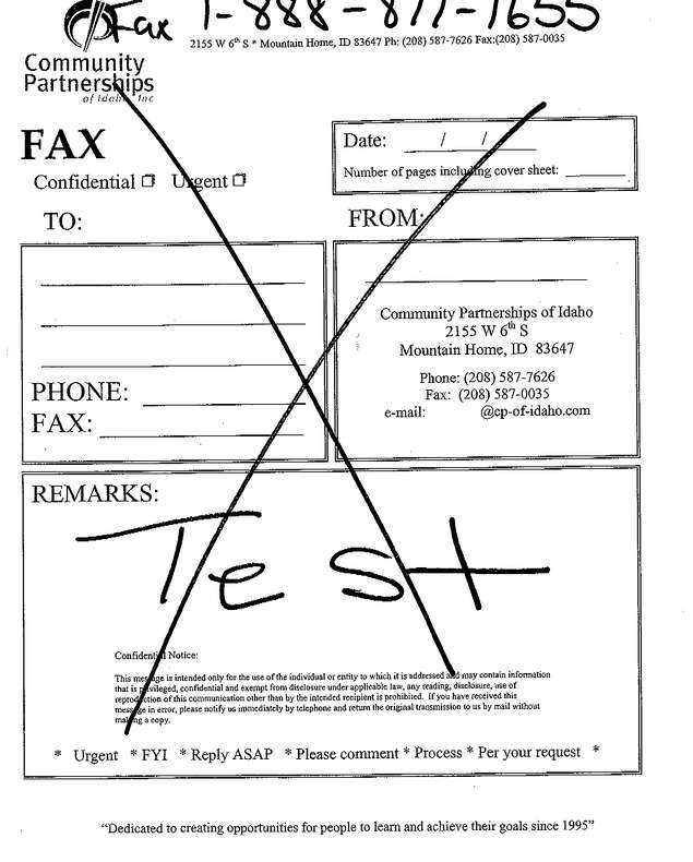 Fax page