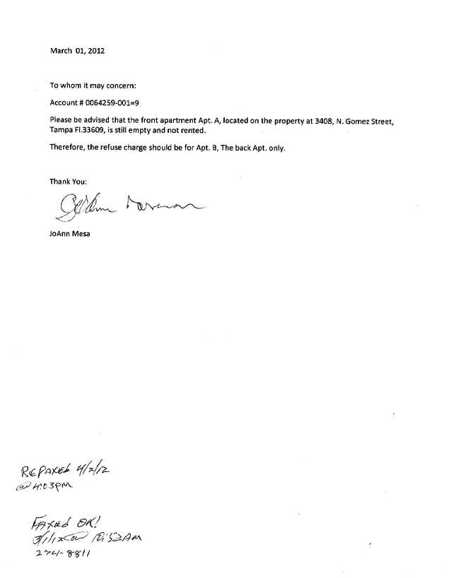 Fax page