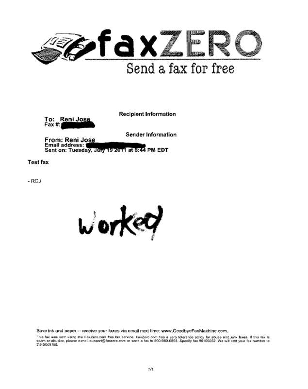 Fax page