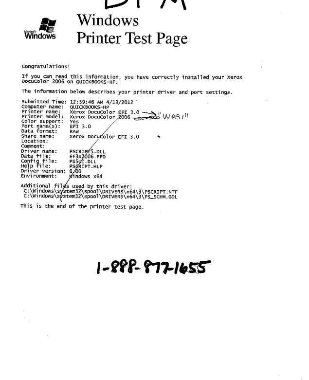 Fax page