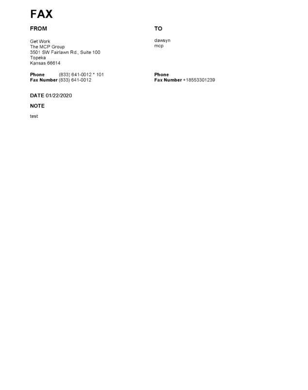 Fax page