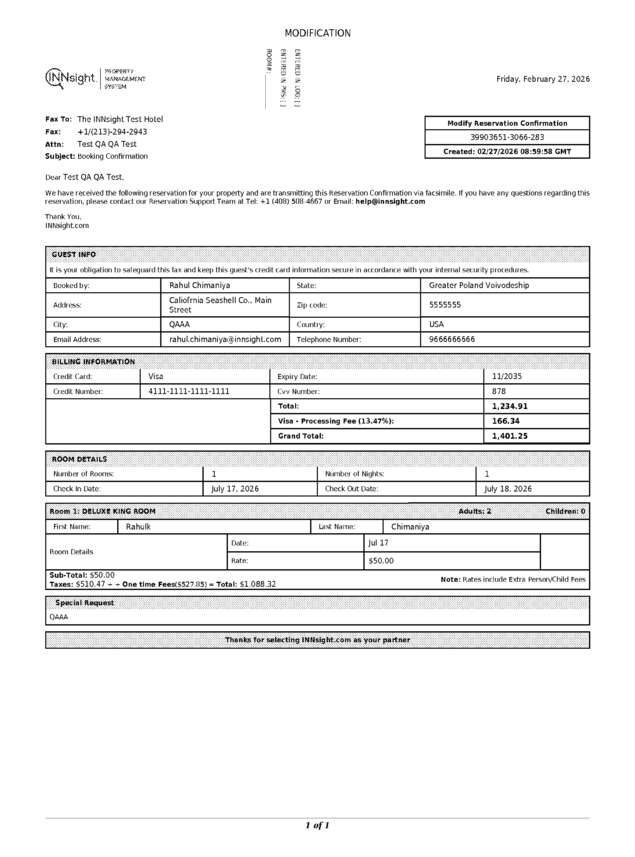 Fax page