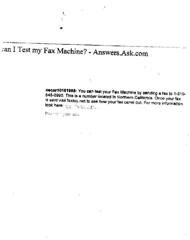 Fax page