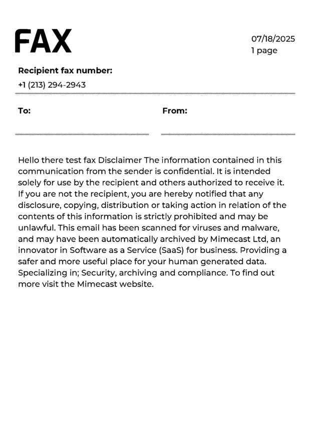 fax page