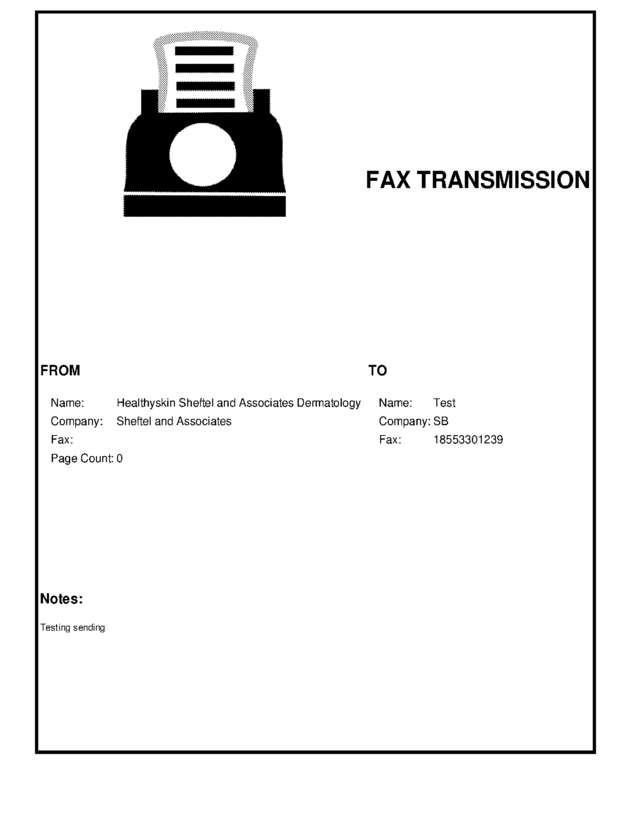 Fax page