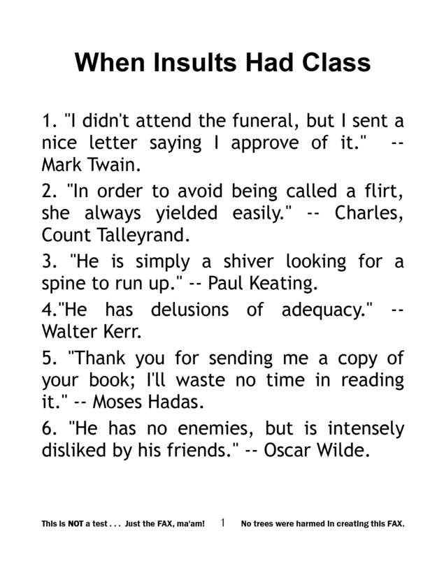 Fax page