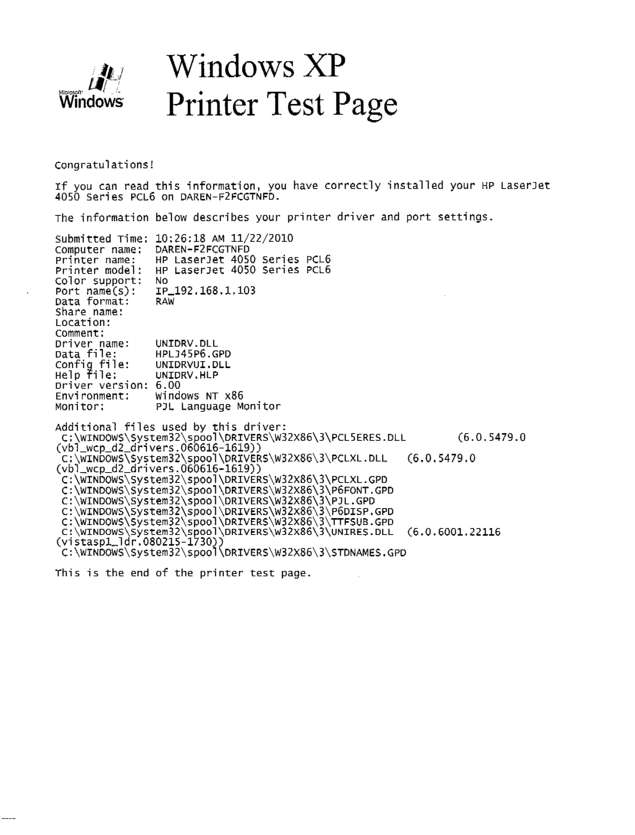 Fax page