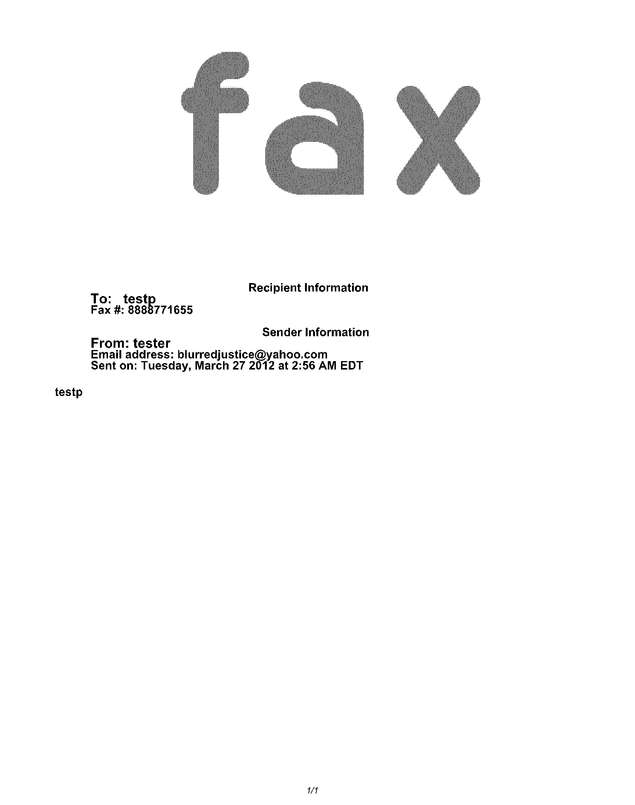 Fax page