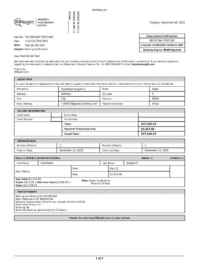 Fax page