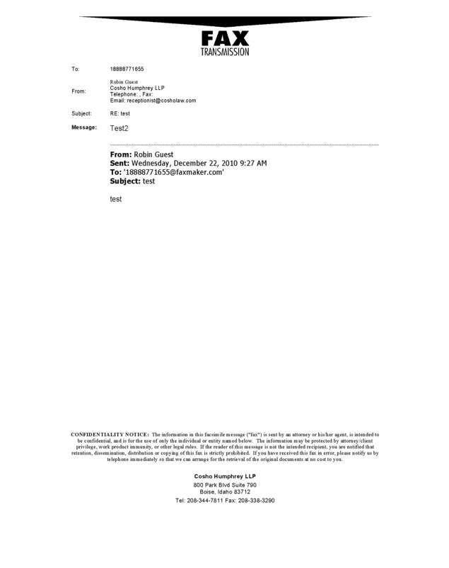Fax page