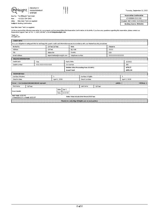 Fax page