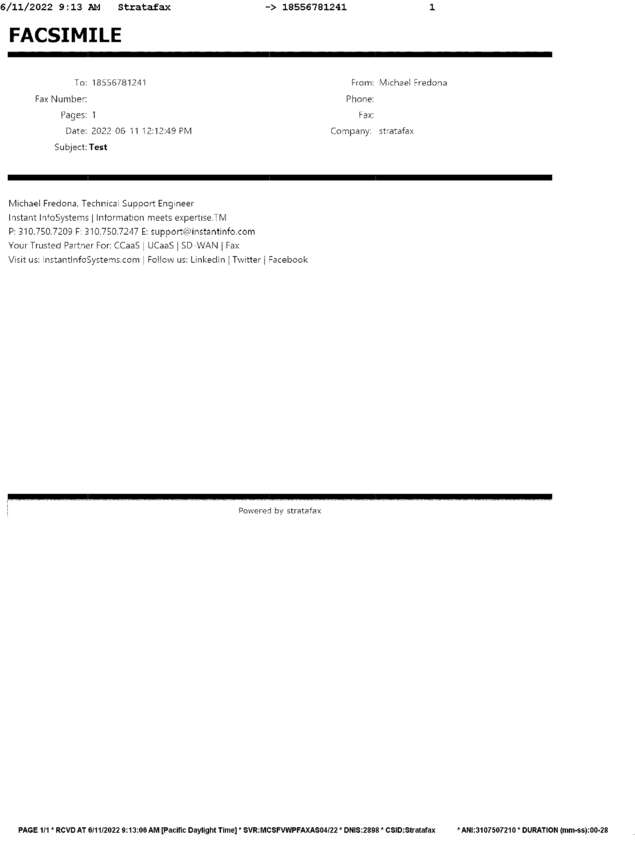 Fax page