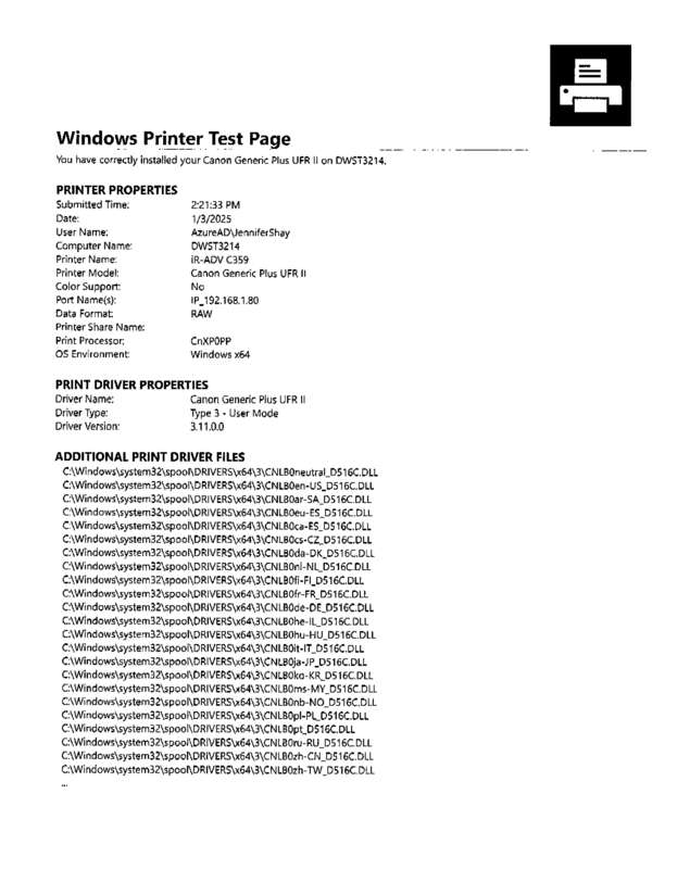 Fax page