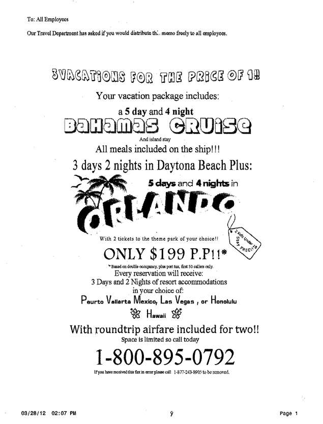 Fax page