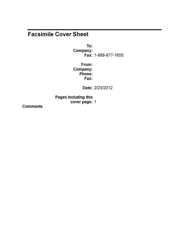 Fax page