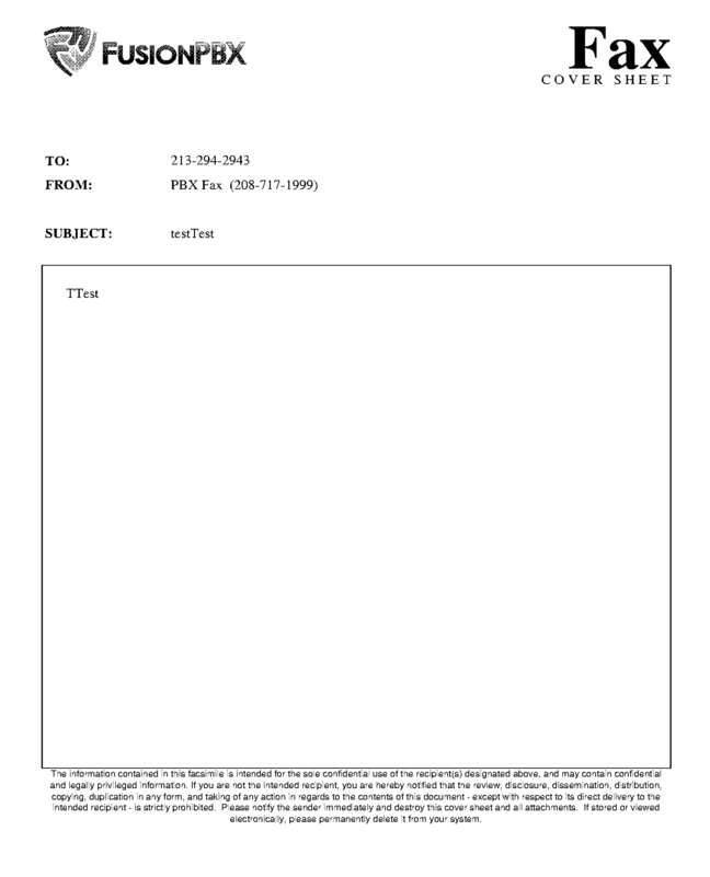 Fax page