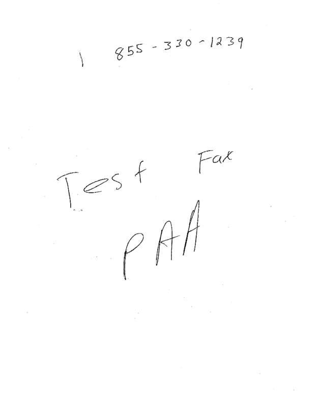 Fax page