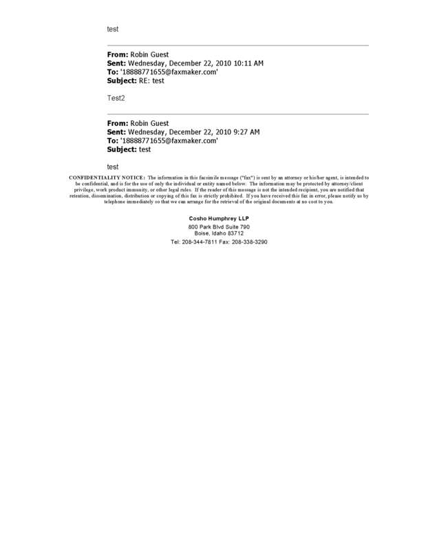 Fax page