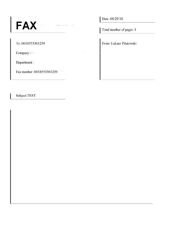 Fax page