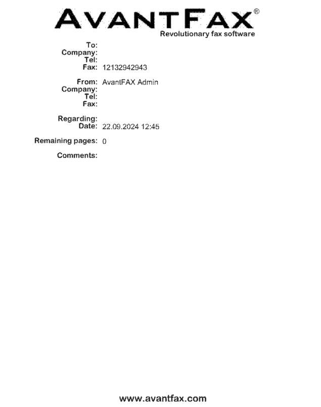 Fax page