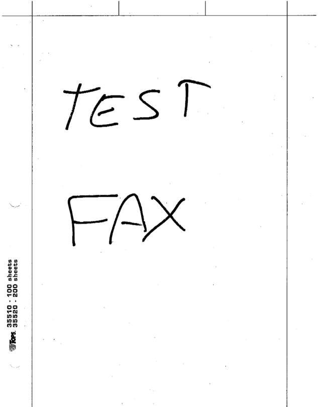 Fax page