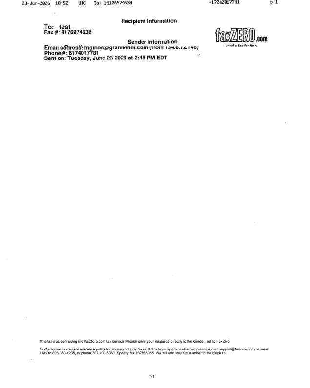 fax page