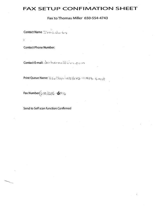 Fax page
