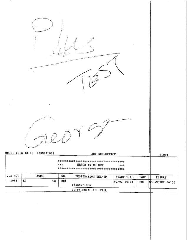 Fax page