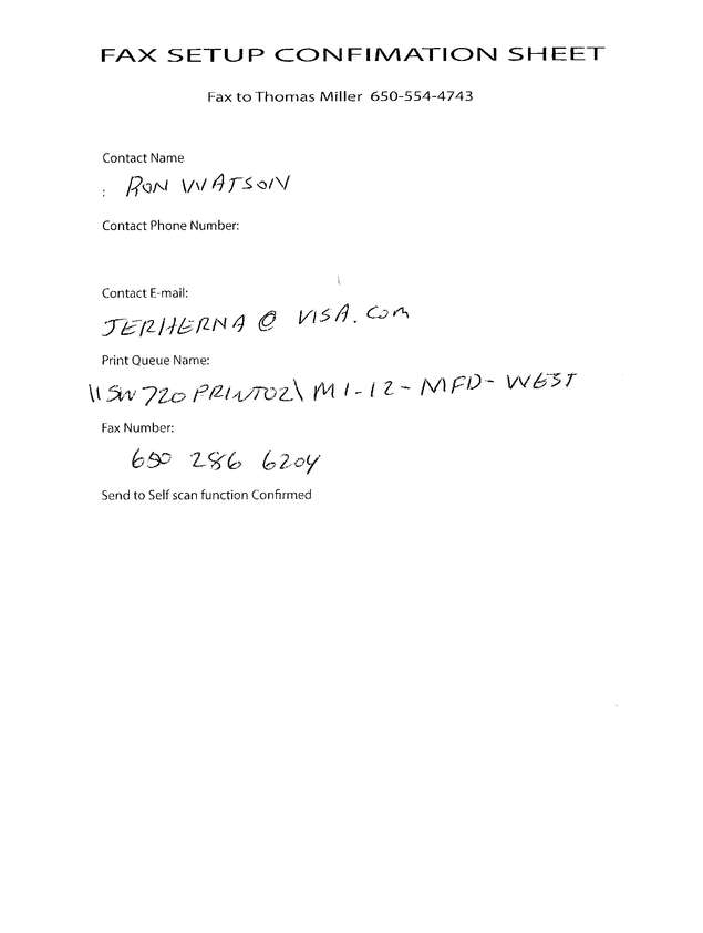Fax page