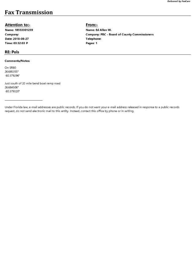 Fax page