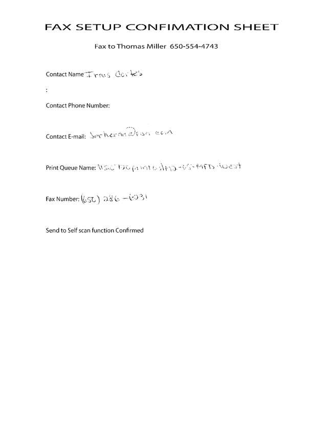 Fax page