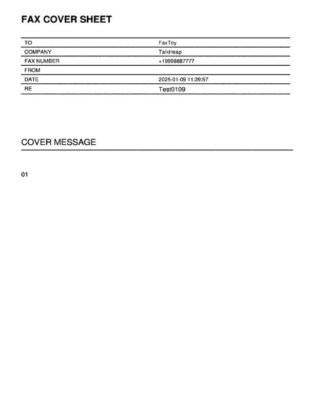 Fax page