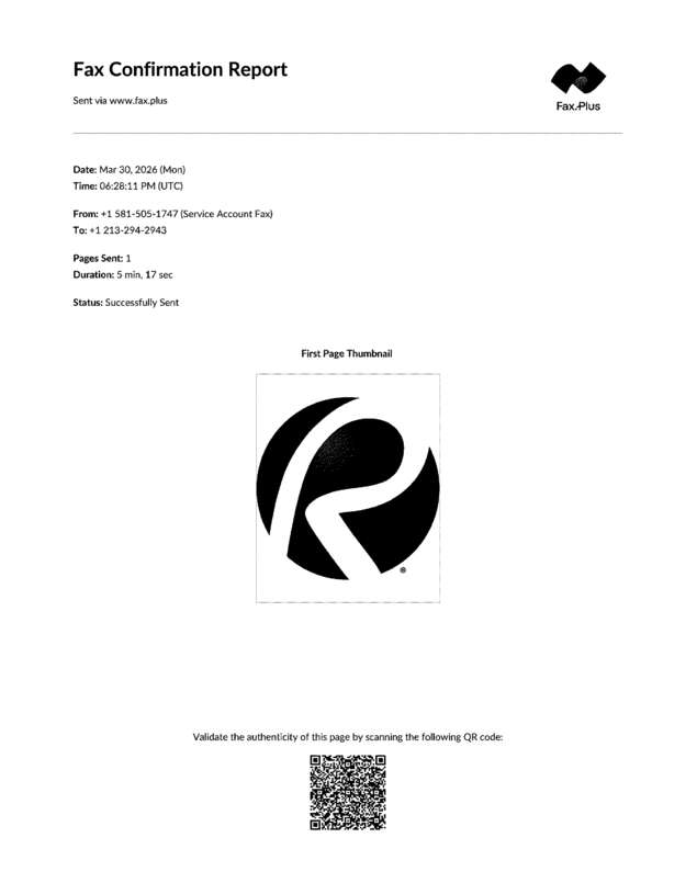 Fax page