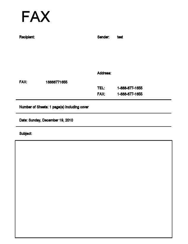 Fax page