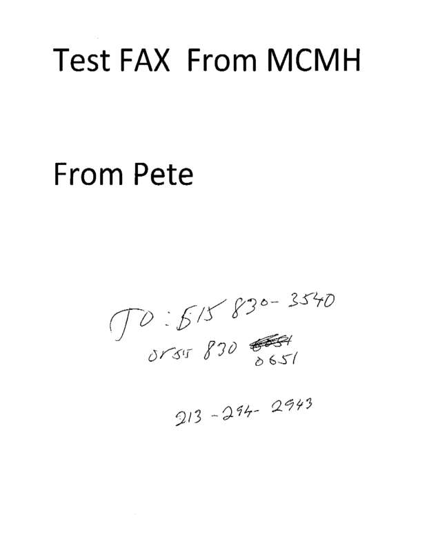 Fax page