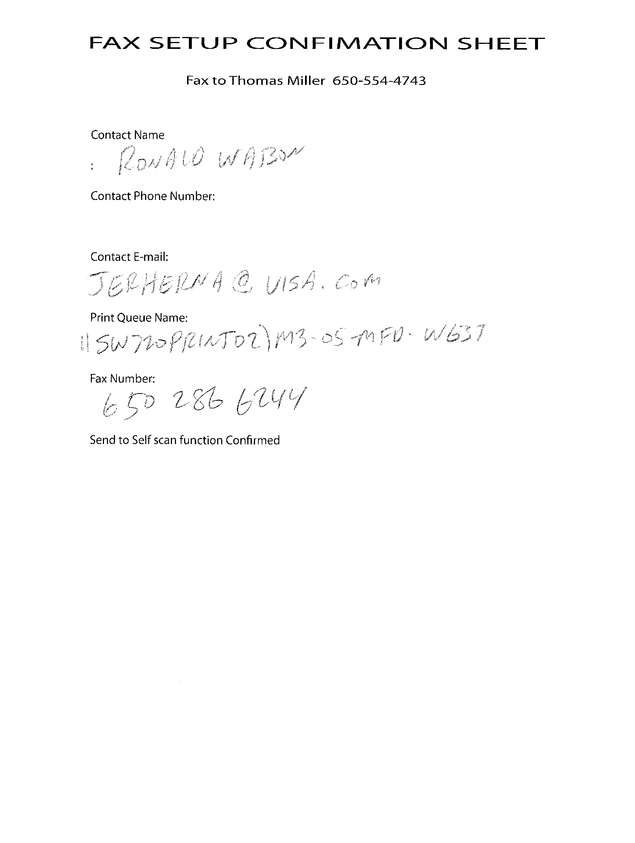 Fax page
