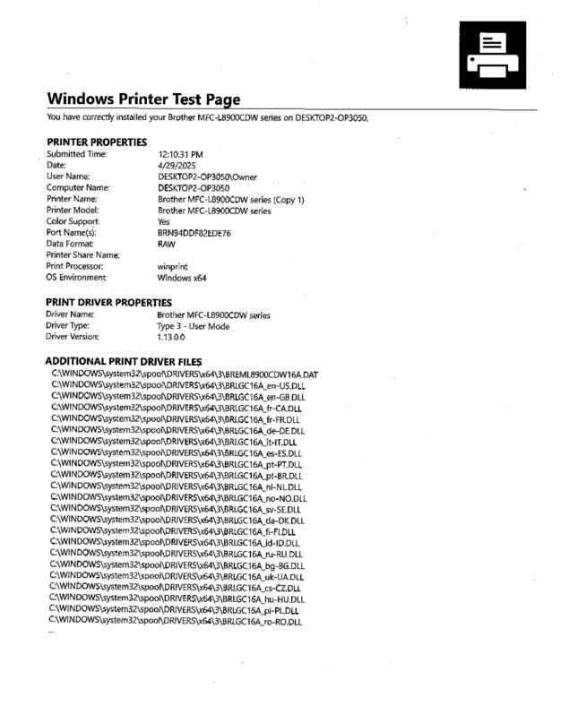 Fax page