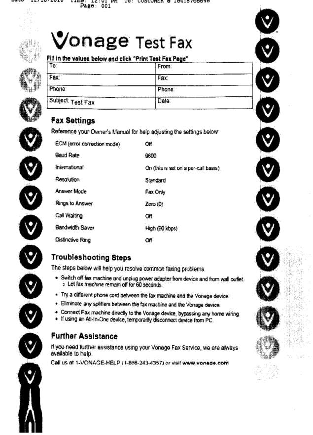 Fax page